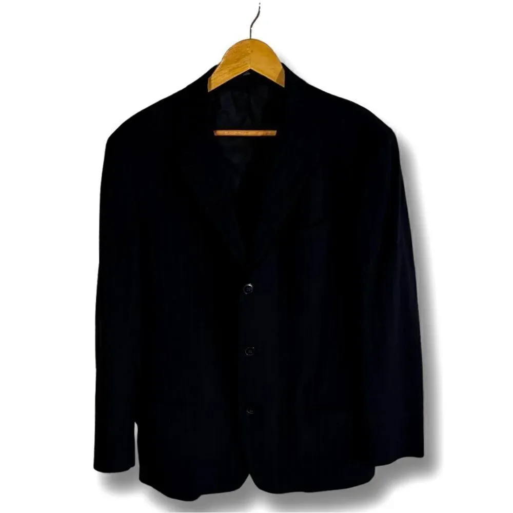 DKNY - Wool Mans Pen-stripe Black Suit